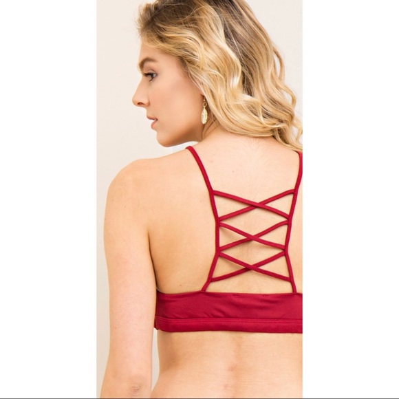 Solid Lace High Neck Bralette - Picture 7 of 7